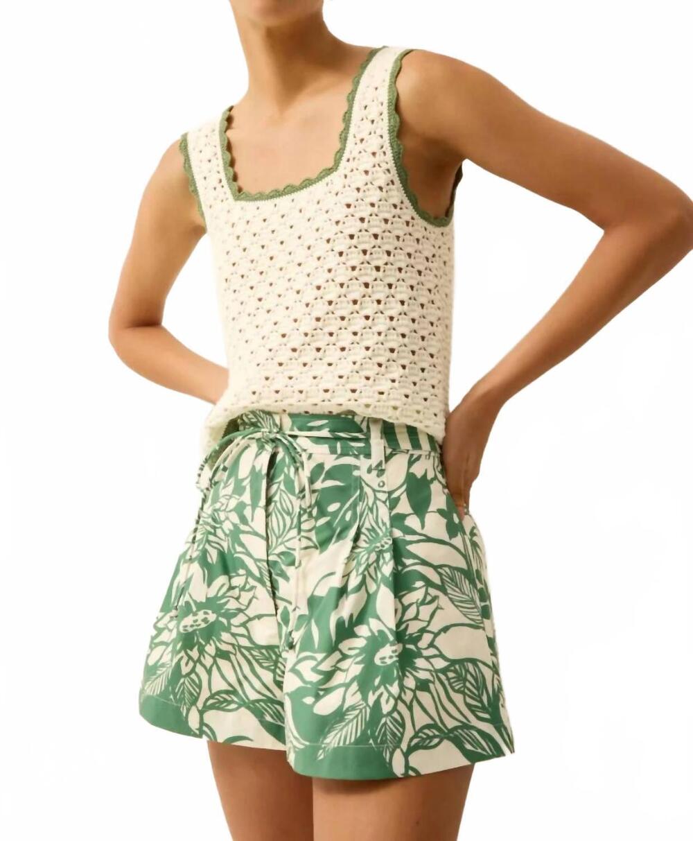 NEW MARIE OLIVER lander a-line shorts in understory